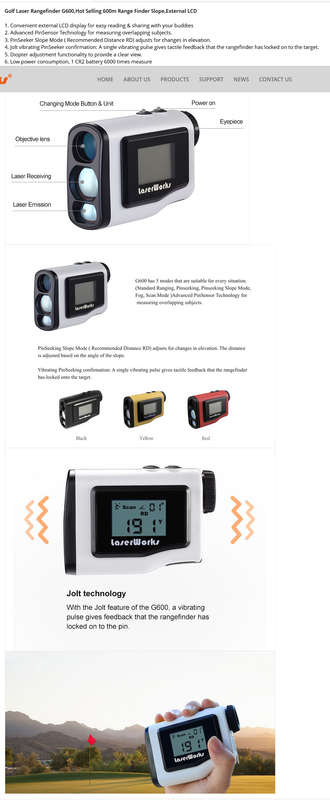 Golf Laser Rangefinder G600,Hot Selling 600m Range Finder Slope,External LCD