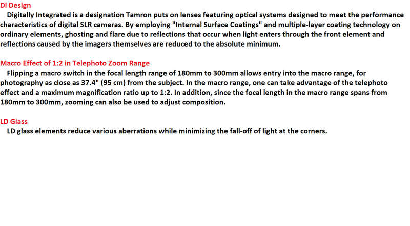 Tamron 70-300mm f/4-5.6 Di LD Macro Autofocus Lens for Nikon AF