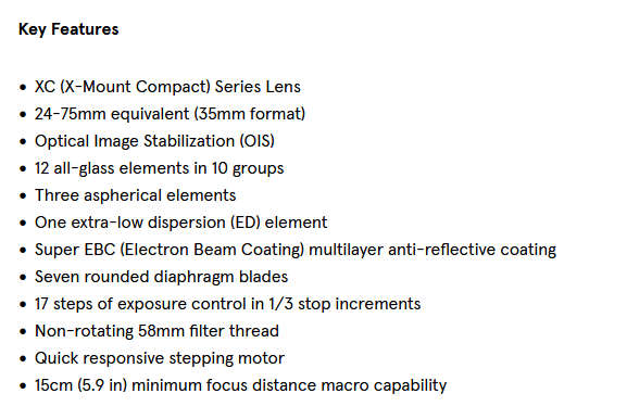FUJIFILM XC 16-50mm f3.5-5.6 OIS II Lens