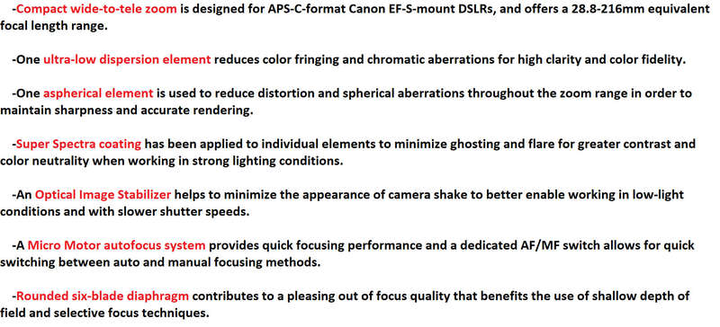Canon EF-S 18-135mm f/3.5-5.6 IS Lens