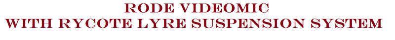 Rode VideoMic With Rycote Lyre Suspension System