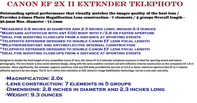 Canon EF 2X II Extender Telephoto