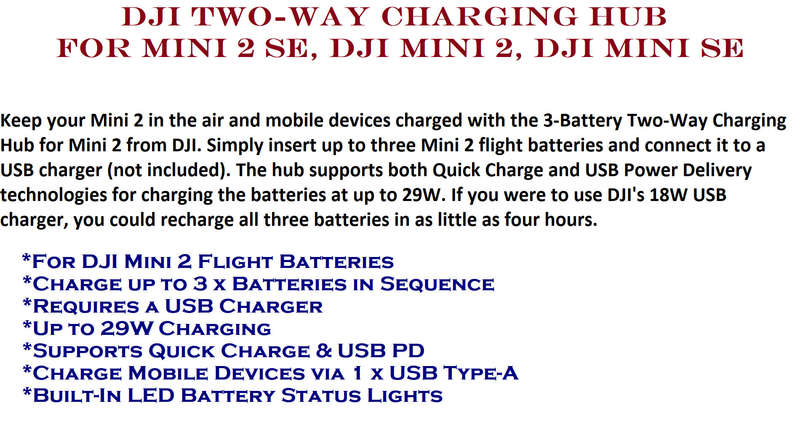 DJI Two-Way Charging Hub for Mini 2 SE, DJI Mini 2, DJI Mini SE