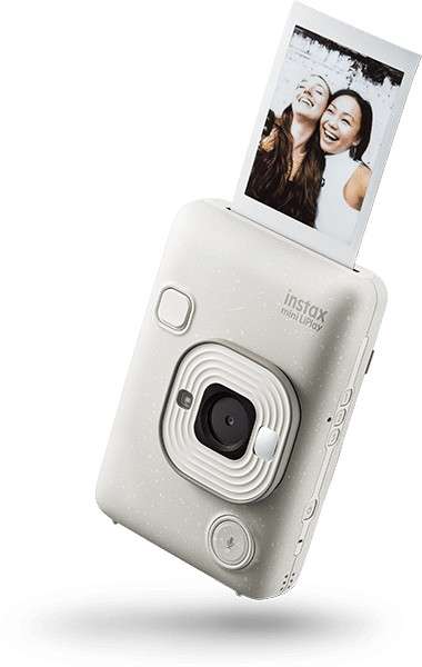 Fujifilm Instax Mini LiPlay 4.9MP Instant Camera - Stone White