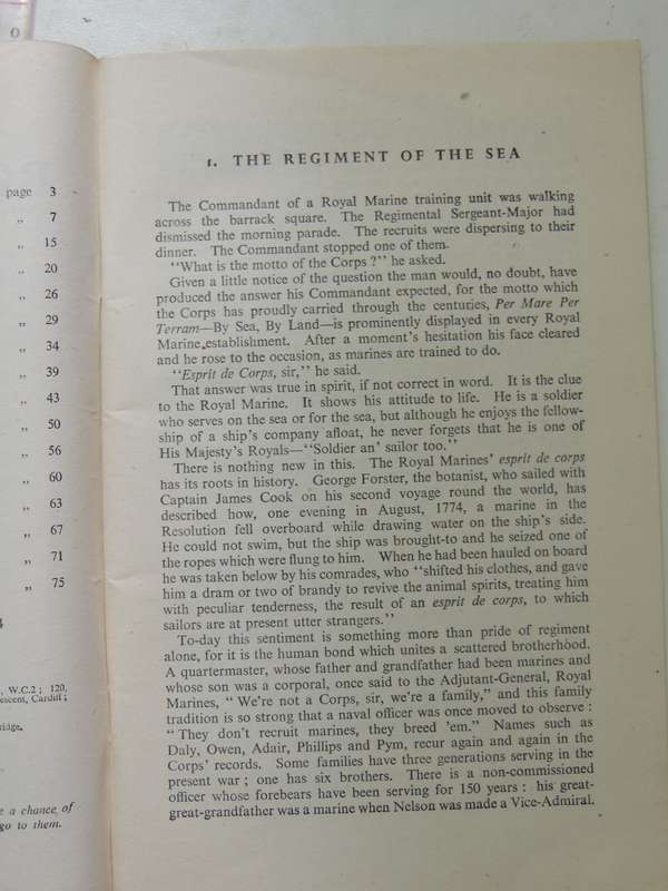The Royal Marines, The Admirality account of their achievement 1939-43Publ 1944