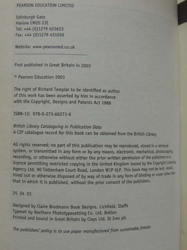The Rules of Work - Richard Templar