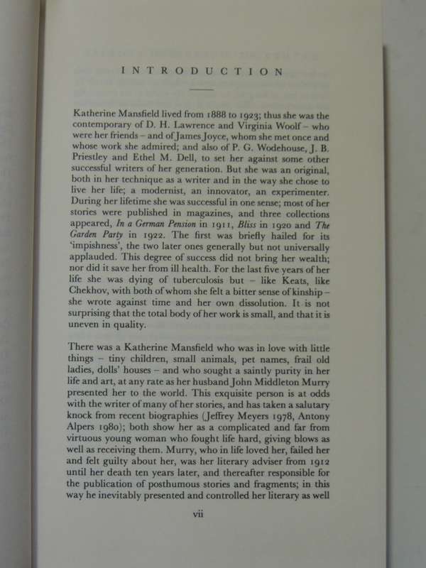 The Garden Party and Other Stories, No 183   - Katherine Mansfield    Everyman's Library