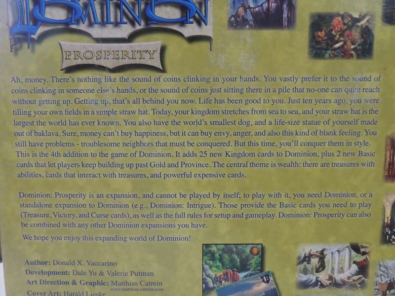 Rio Grande Games: Dominion, The Prosperity Expansion. Not the Complete Game. SEE BELOW