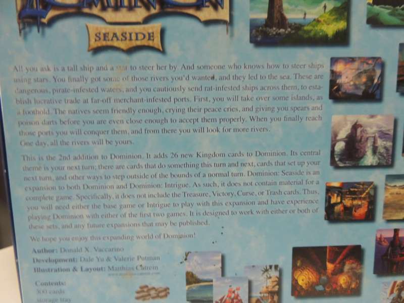 Rio Grande Games: Dominion Seaside, Expansion, Dominion or Dominion Intriuge Required TO Play SEE BE