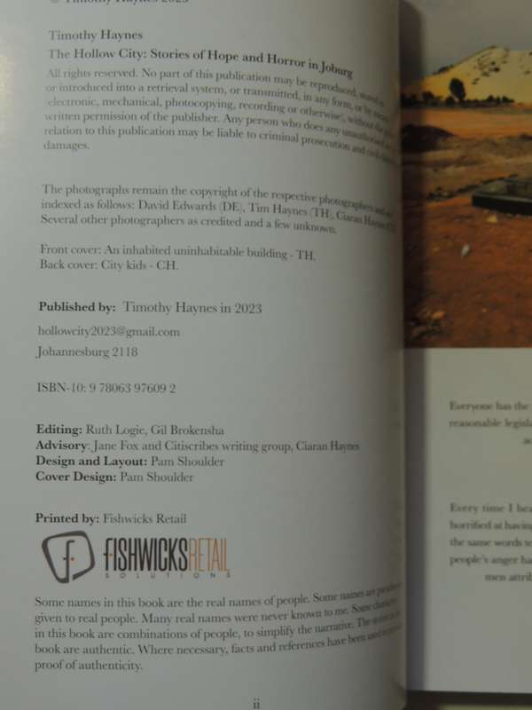 Hollow City, Stories of Hope & Horror From Joburg's Inner City - Tim Haynes