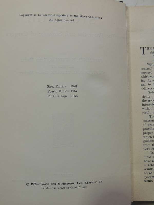 Stowage the Properties and Stowage of CargoesCapt. R.E. Thomas