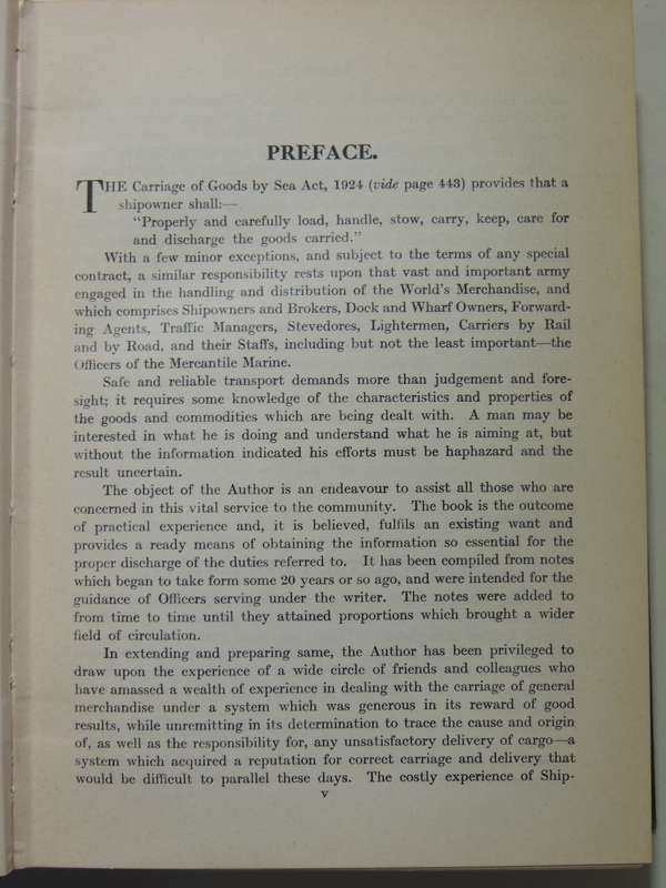 Stowage the Properties and Stowage of CargoesCapt. R.E. Thomas
