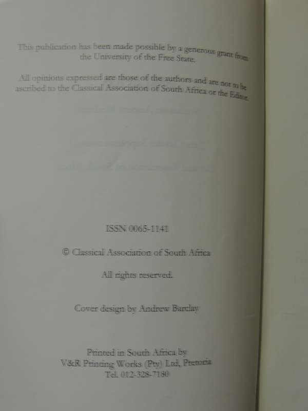 Asklepios: Studies On Ancient Medicine (Acta Classica Supplementum II)ed Louise Cilliers