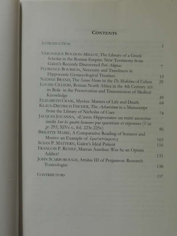 Asklepios: Studies On Ancient Medicine (Acta Classica Supplementum II)ed Louise Cilliers