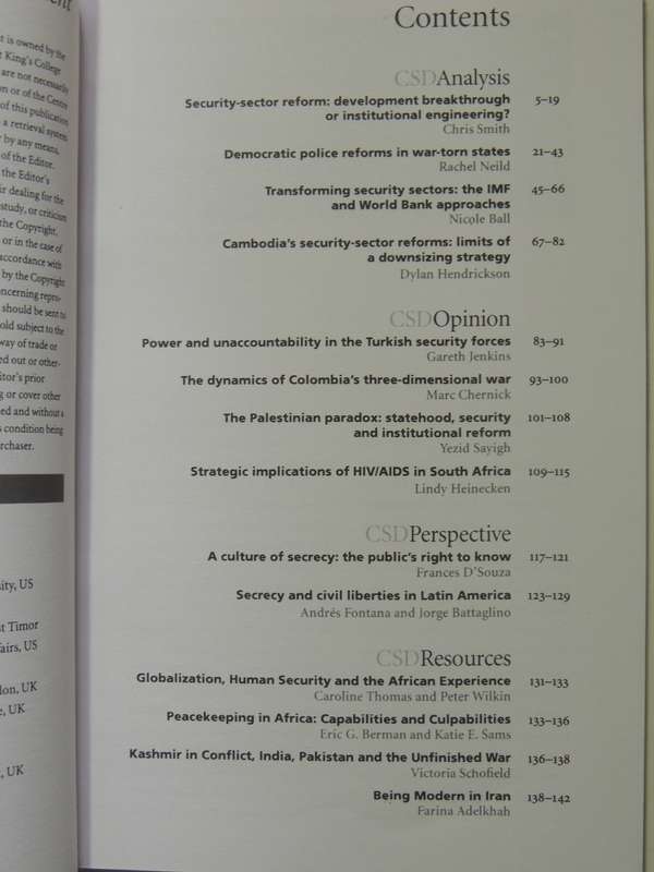 Journal Of Conflict, Security & Development