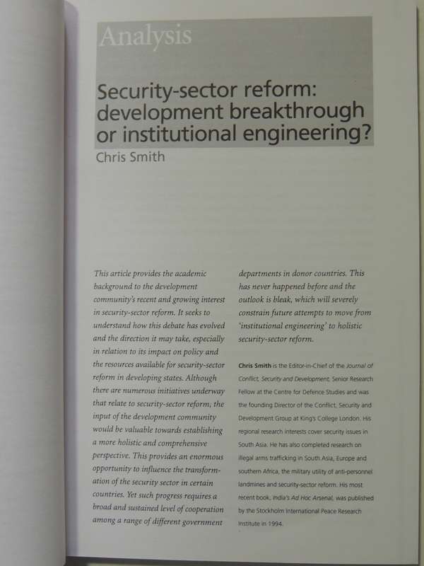 Journal Of Conflict, Security & Development