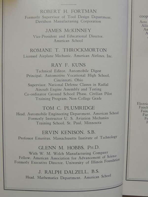 Flight: Construction & Maintenance, General Survey Of Fundamentals Of Aviation 1942 - Bailey Wright