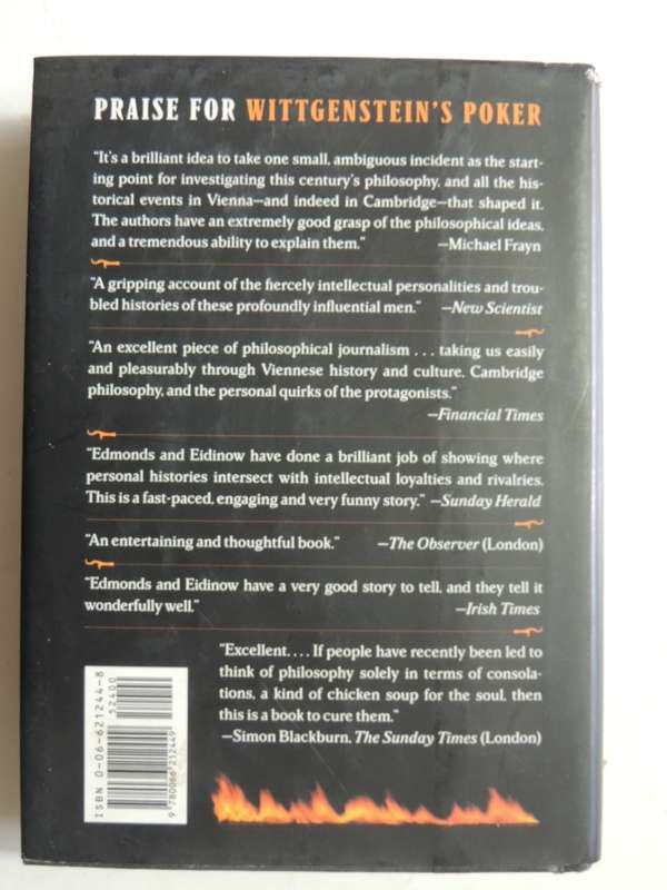 Wittgenstein's Poker: The Story Of A Ten-Minute Argument Between Two Great Philosophers David Edmond