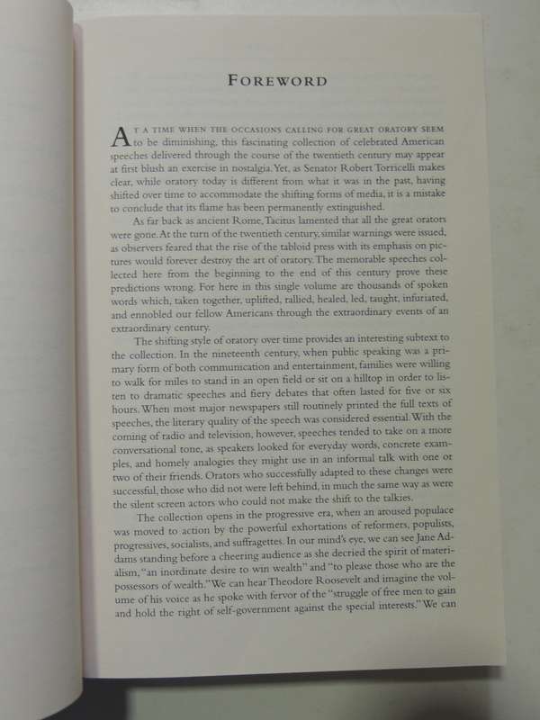 In Our Own Words: Extraordinary Speeches Of The American Century - Sen. Robert Torricelli & A Carrol