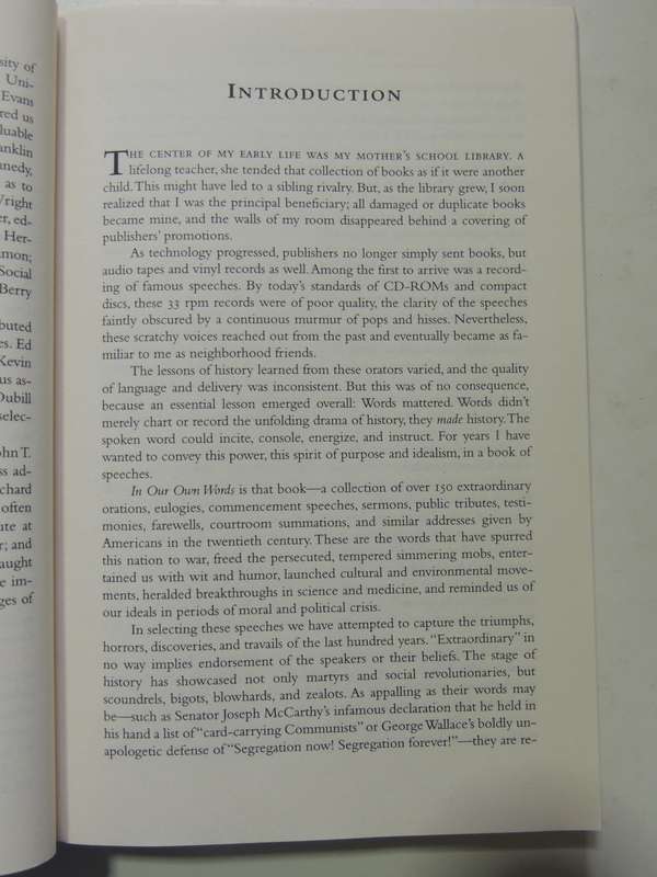 In Our Own Words: Extraordinary Speeches Of The American Century - Sen. Robert Torricelli & A Carrol