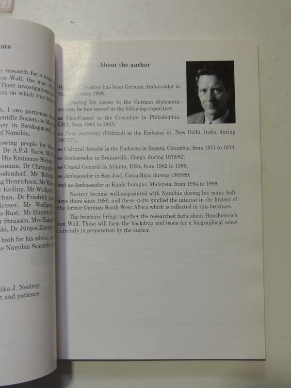 Duwisib: A German Castle In Namibia And Its Master Hansheinrich Von Wolf - Harald N. Nestroy