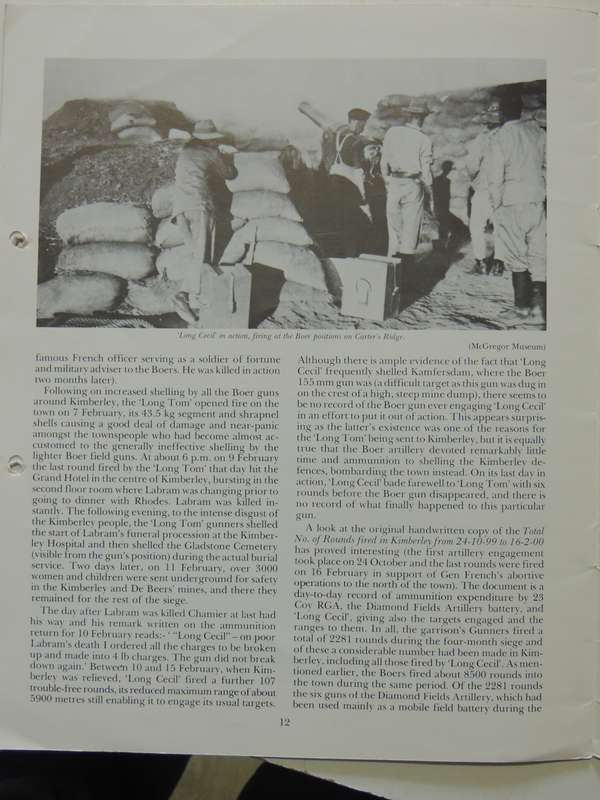 Long Cecil: The Story Of The Gun Made During The Siege Of Kimberley - D.E. Peddle