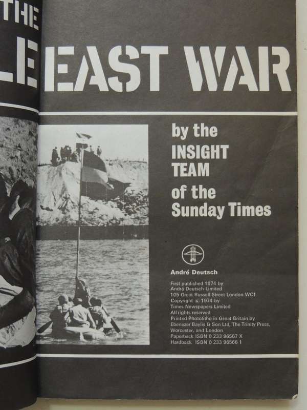 Insight On The Middle East War by the Insight Team Of The Sunday Times