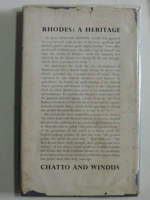 Rhodes: A Heritage - Sir James G. McDonald