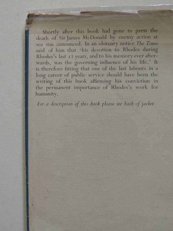 Rhodes: A Heritage - Sir James G. McDonald