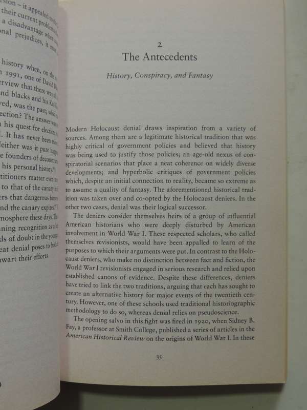 Denying The Holocaust: The Growing Assault On Truth And Memory - Deborah Lipstadt