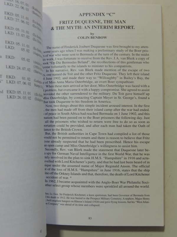 Boer Prisoners Of War In Bermuda (3rd Revised Edition) - Colin Benbow