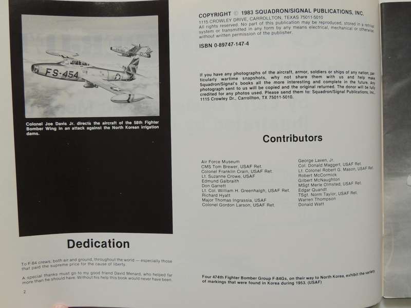 Squadron/Signal Publications Aircraft No. 61 F-84 Thunderjet In ActionLarry Davis, David Menard