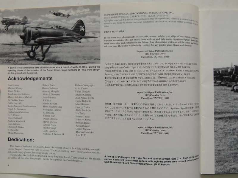 Squadron / Signal Publications Aircraft No. 162: Polikarpov Fighters In Action Part 2 Hans-Heiri Sta