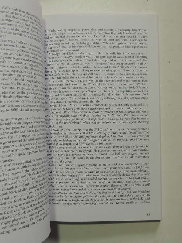 A Question Of Balance: A Biography Of FW De Klerk - John Cameron-Dow