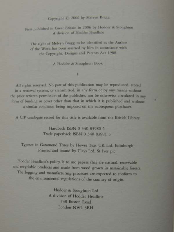 12 Books That Changed The World - Melvyn Bragg