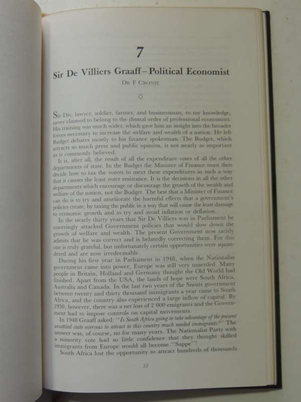Sir De Villiers Graaff - ed Leo Barnard & Dan Kriek     Signed, Limited Edition 174/250