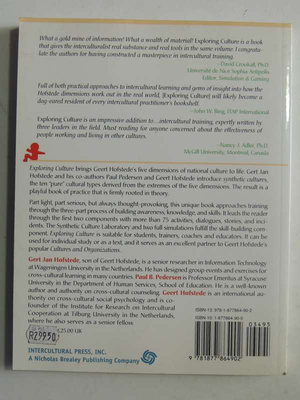 Exploring Culture: Exercises, Stories And Synthetic Cultures Gert Jan Hofstede, Paul Pedersen & Geer