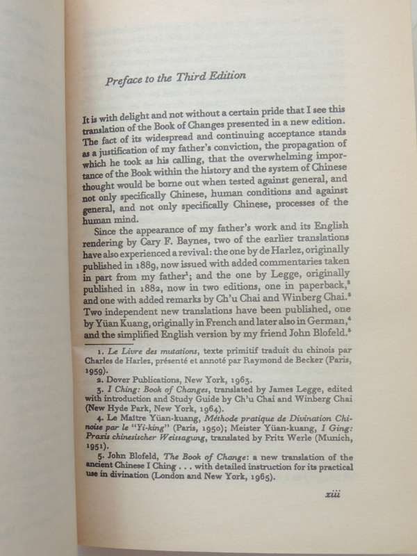 I Ching Or Book Of Changes (Richard Wilhelm Translation)- trans. Into English Cary F. Baynes