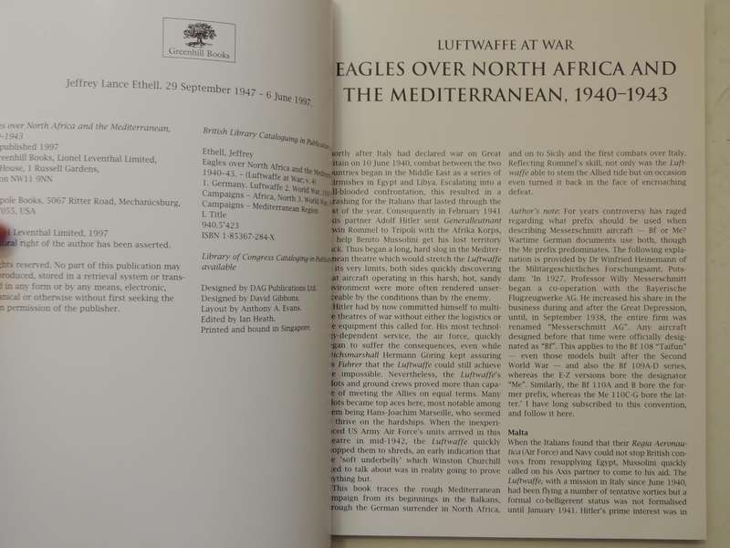 Luftwaffe At War: Eagles Over North Africa And The Mediterranean 1940-1943 - Jeffrey L. Ethell