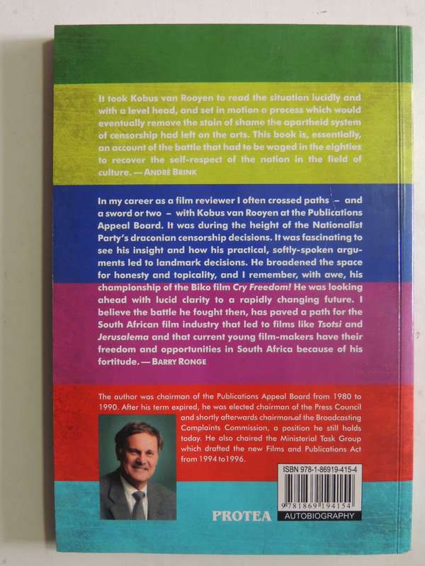 A South African Censor's Tale - Kobus Van Rooyen   Inscribed