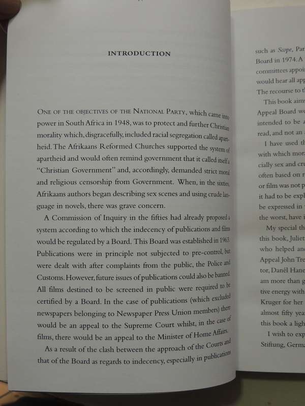 A South African Censor's Tale - Kobus Van Rooyen   Inscribed