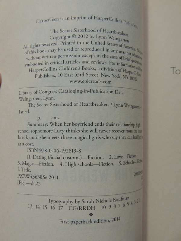 The Secret Sisterhood Of Heartbreakers - Lynn Weingarten