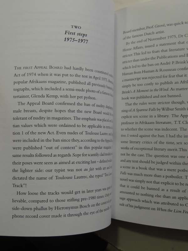 A South African Censor's Tale - Kobus Van Rooyen   Inscribed