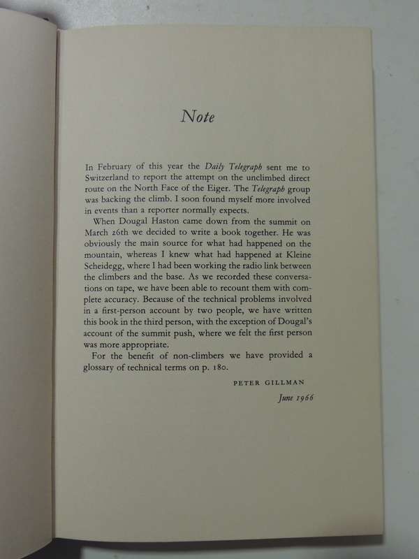 Eiger Direct - Peter Gillman & Douglas Haston  First edition 1966