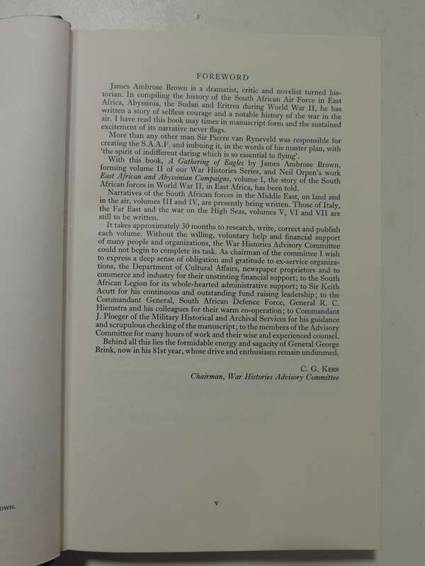 A Gathering Of Eagles: Campaigns Of South African Air Force In Italian East Africa 1940-41 J Ambrose