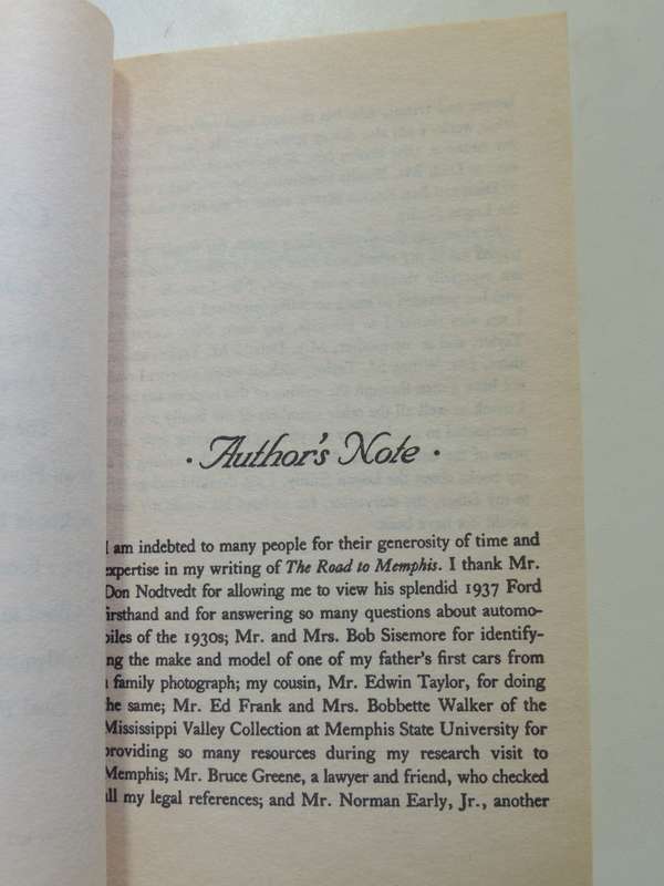 The Road To Memphis- Mildred D. Taylor