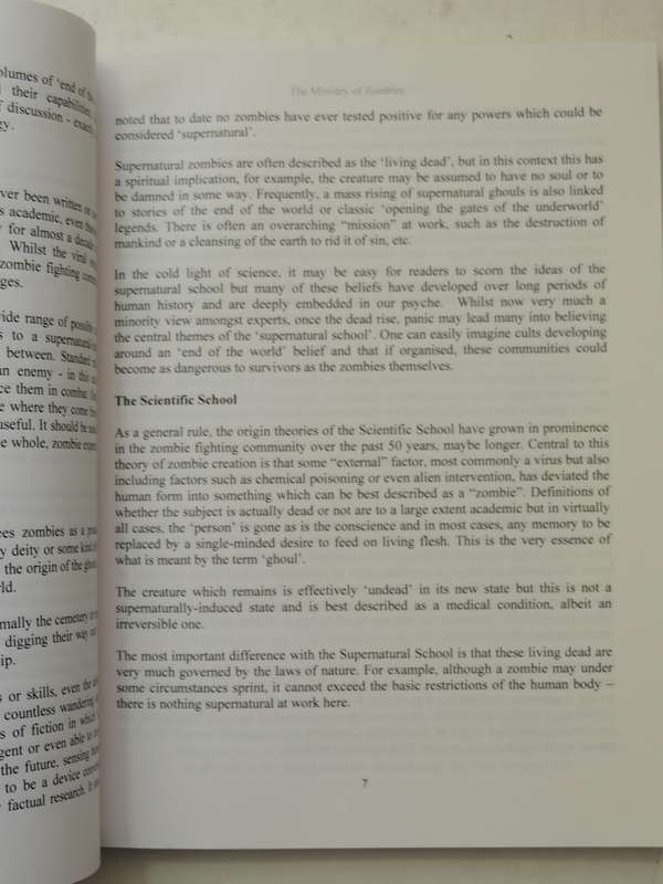 Ministry of Zombies - The Official Zombie Handbook (UK) - Saen T Page