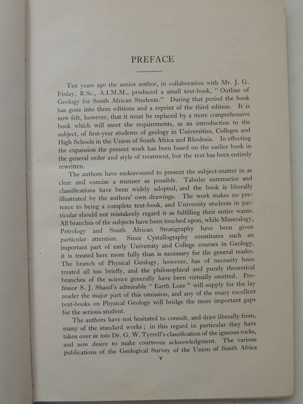 Geology For South African Students: An Introductory Text-BookG.N.G. Hamilton & H.B.S. Cooke
