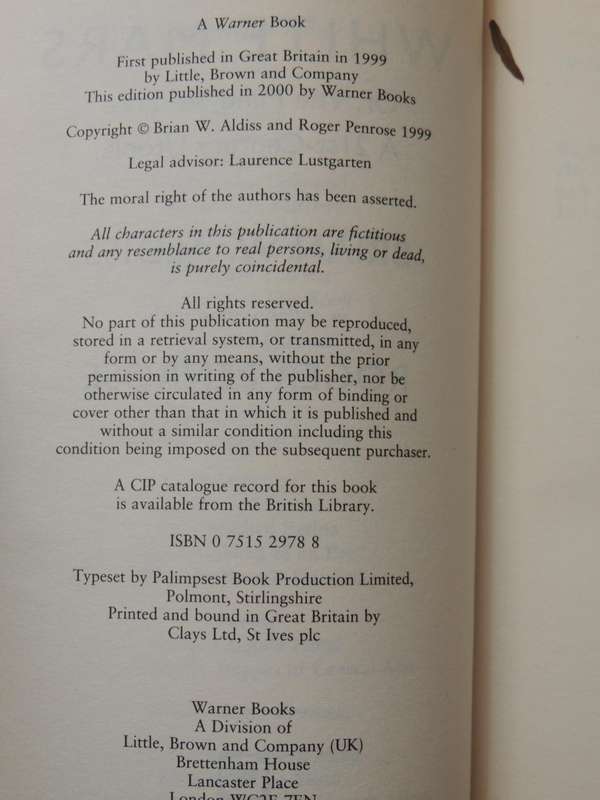 White Mars or, The Mind Set Free, A 21st-Century Utopia - Brain Aldiss, Roger Penrose