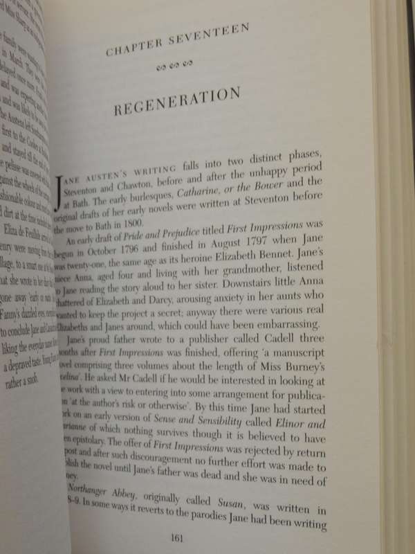 Obstinate Heart - Jane Austen, A Biography- Valerie Grosvenor Myer